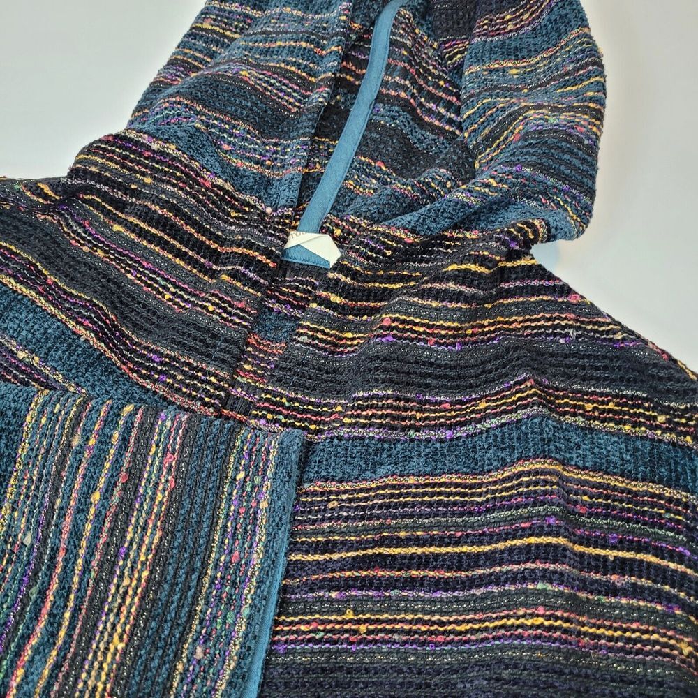 Soft Surroundings Hooded Cardigan Size S Striped Multicolor North Cabin‎ Hood